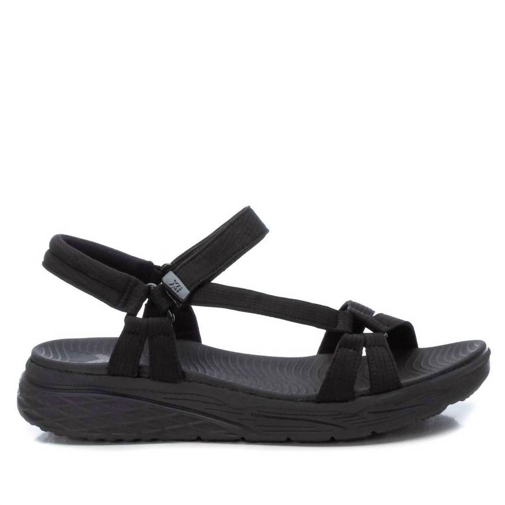 NEW XTI women's flat sandals in black